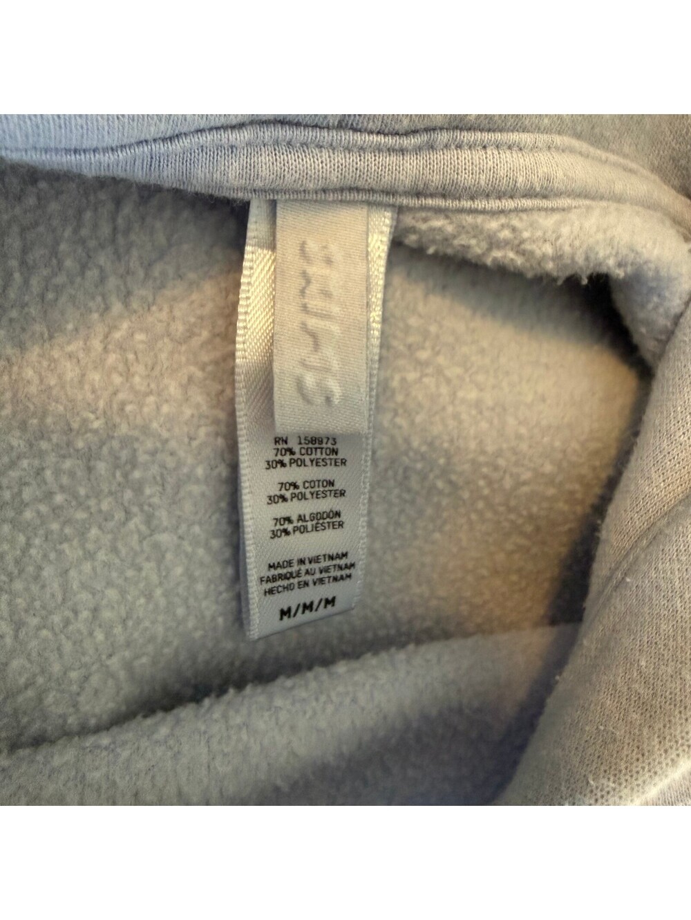 SKIMS Cotton Fleece Classic Hoodie Periwinkle Blue Medium Discontinued - Picture 5 of 5